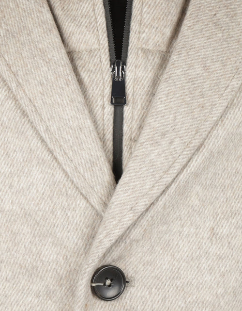 Lange jas wolmix Hans | Beige