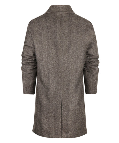 Overcoat Half Lang Hans | Grijsbruin