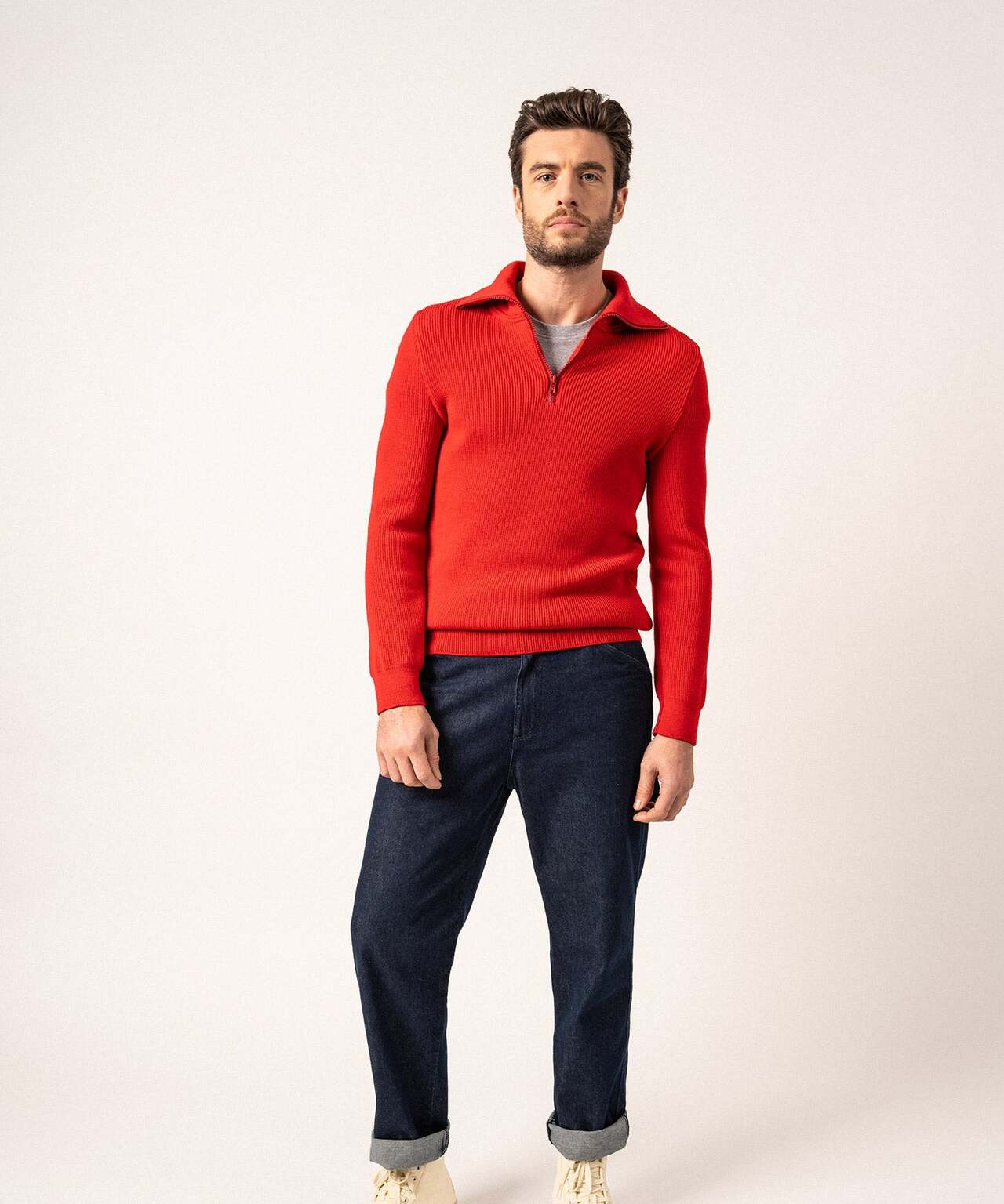Saint James Skipper Jersey Cotentin | Red