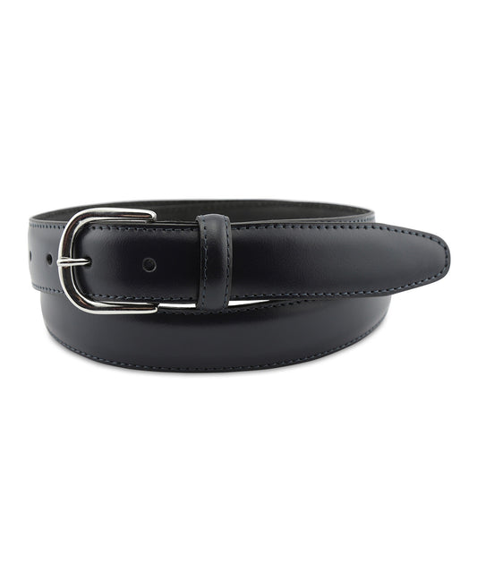 Riem Leer Zilver | Navy