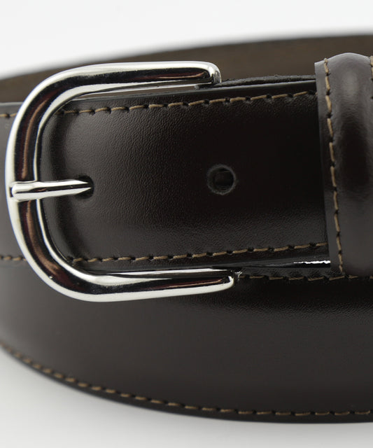 Riem Leer Zilver | Bruin