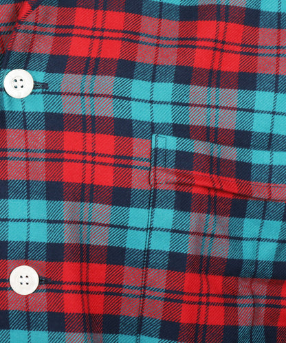 Baumwollpyjama-Set | Blau