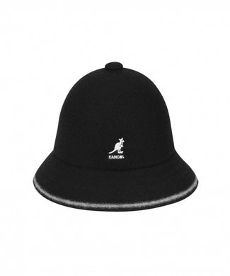 Bucket Hat Stripe Casual | Zwart