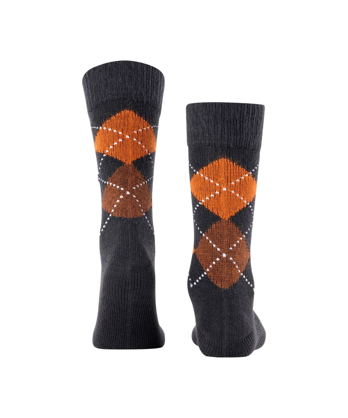 Preston Heren Sokken | Black Brown Orange Diamond Check