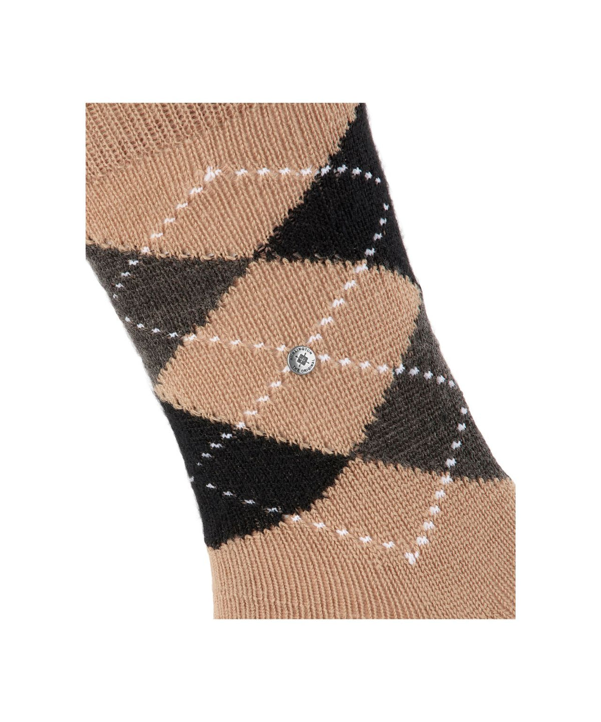Preston Heren Sokken | Camel Navy Dark Green Diamond Check