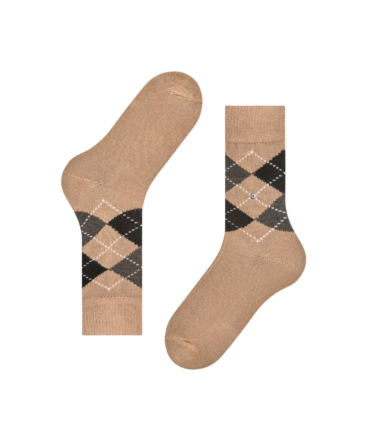 Preston Heren Sokken | Camel Navy Dark Green Diamond Check