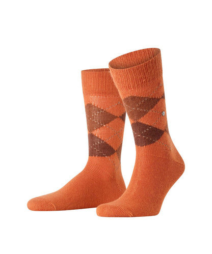 Preston Heren Sokken | Tangerine diamond check