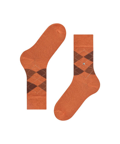 Preston Heren Sokken | Tangerine diamond check