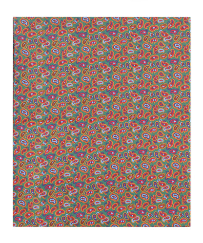 Sjaal Zijde dubbel | Groen Multi Print