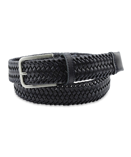 Gevlochten Leren Riem | Navy