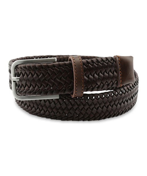 Elegante Gevlochten Leren Riem | Bruin