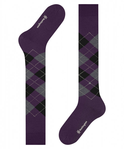 Edinburgh heren kniekousen | Paars