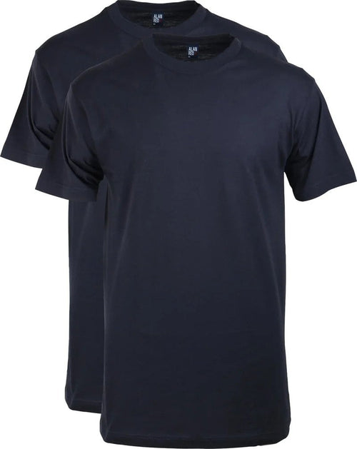 T-shirt 2-pack Ronde Hals | Navy Blauw
