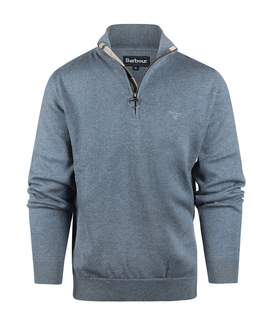 Cotton Half Zip | Dusk Blue