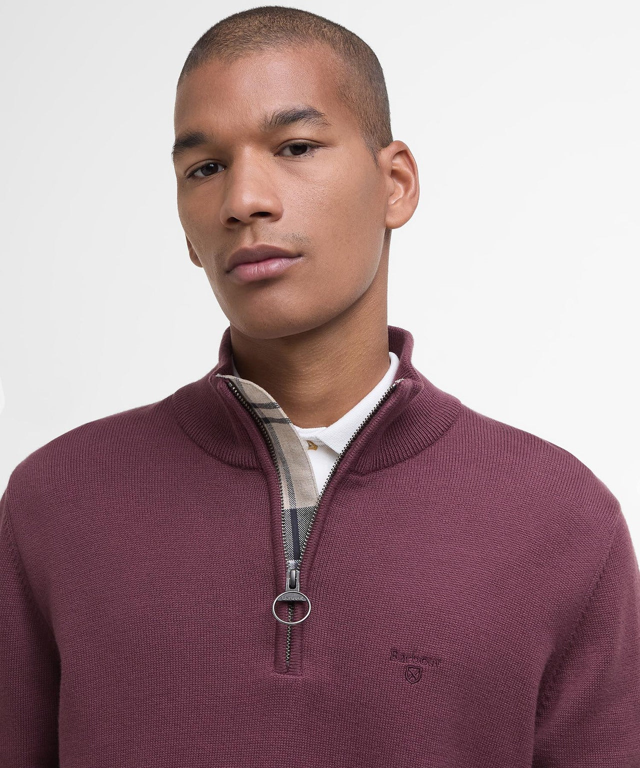 Barbour Cotton Half Zip Pullover | Red
