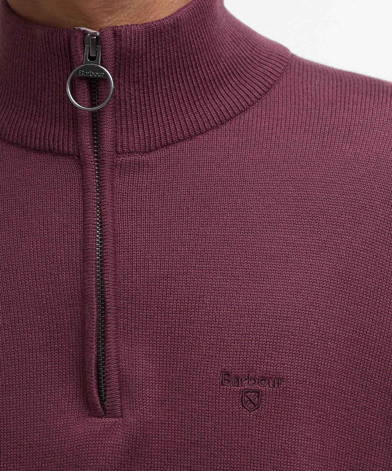 Barbour Cotton Half Zip Pullover | Red