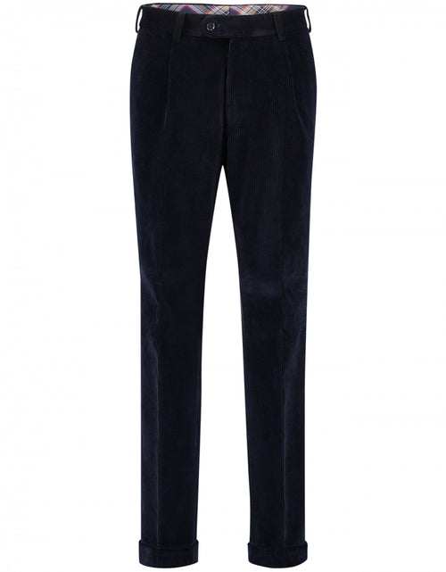 Pantalon Corduroy Brede Rib | Navy Blauw