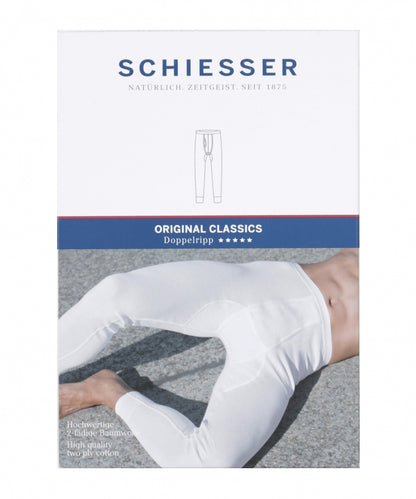 Long underpants Doppelripp | White