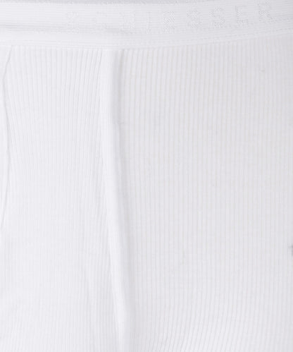 Long underpants Doppelripp | White