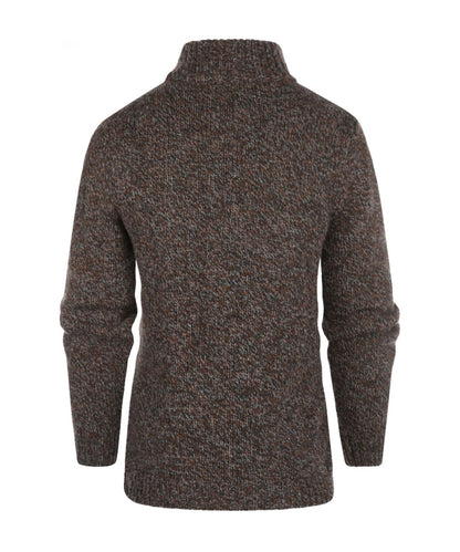 Fisherman Zip-up Sweater | Brown