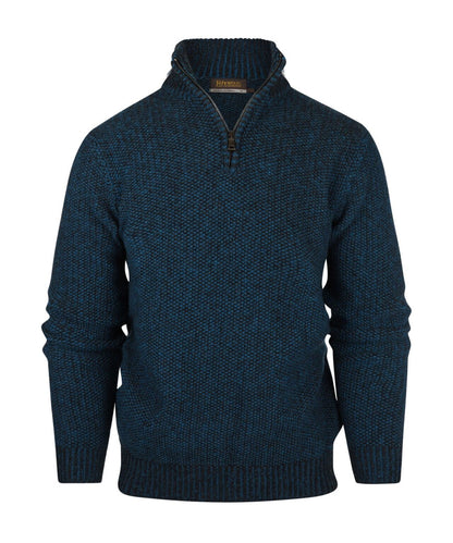 Sweater with zipper | Blue