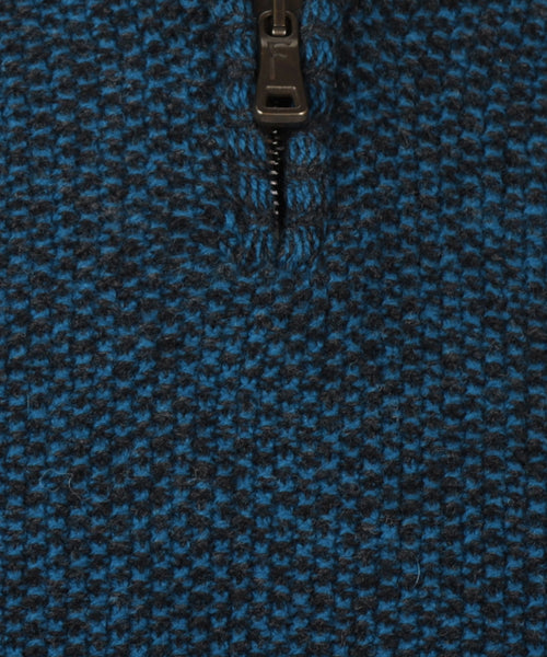 Pullover met rits | Blauw