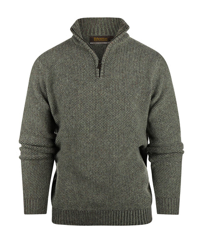 Sweater with zipper | Brown