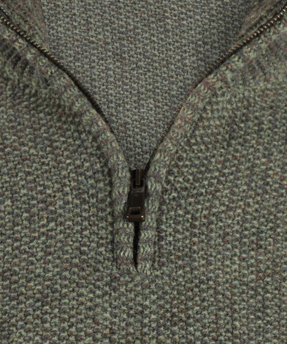 Sweater with zipper | Brown