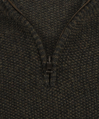 Sweater with zipper | Green
