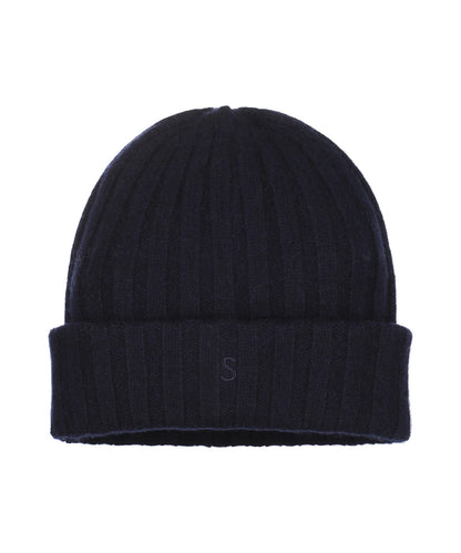 Beanie Cashmere | Navy gun Metal