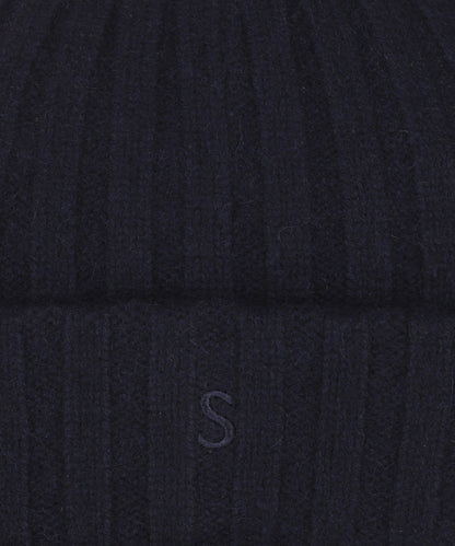 Beanie Cashmere | Navy gun Metal