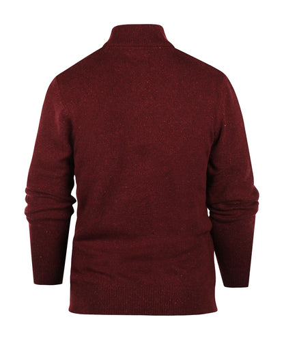 Tisbury High Zip Sweater | Bordeaux Red
