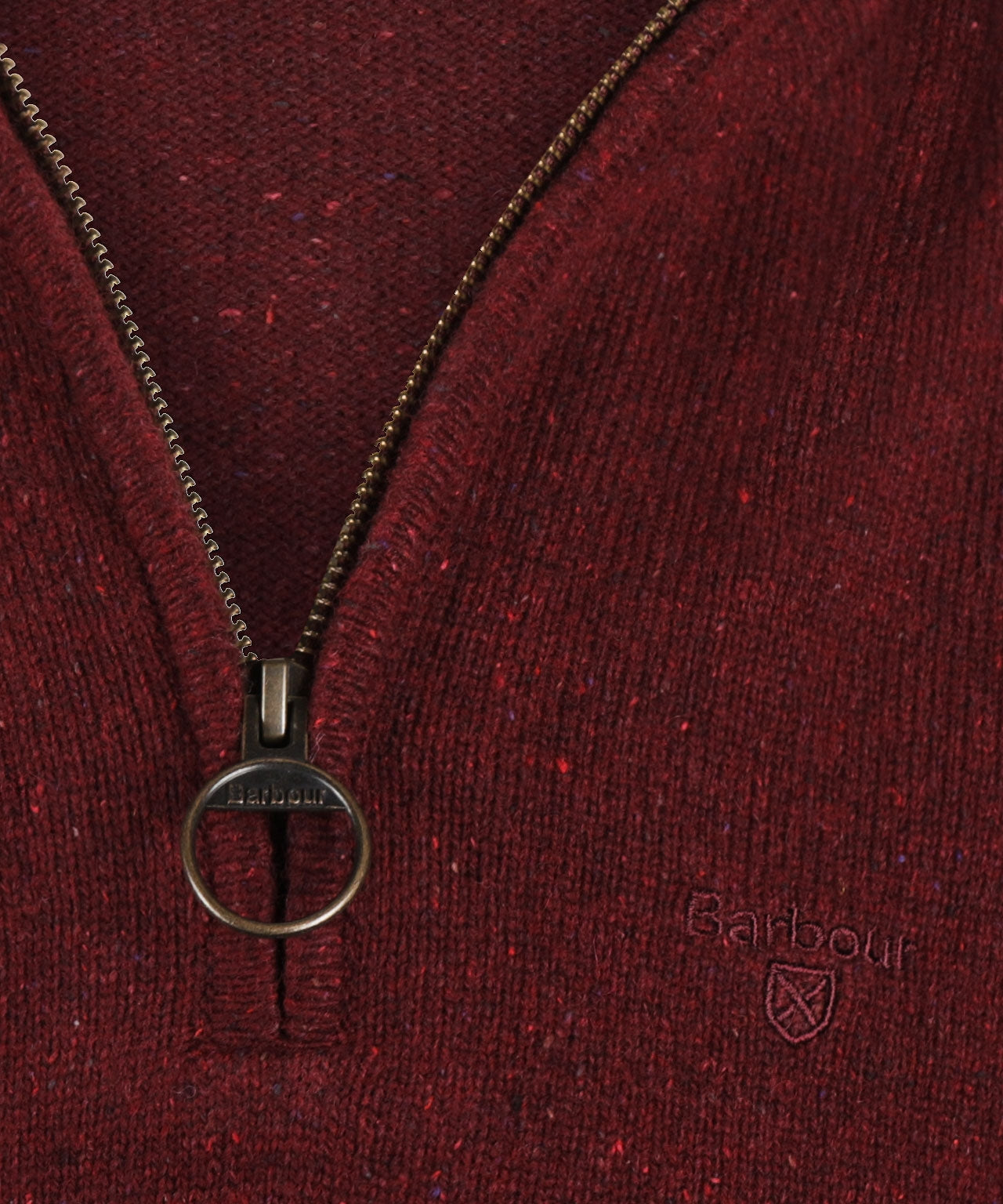 Tisbury High Zip Sweater | Bordeaux Red