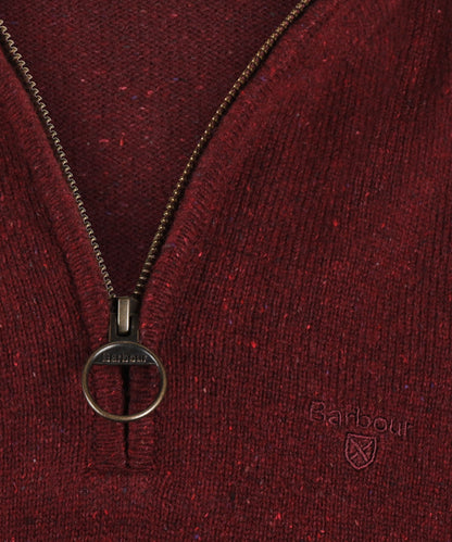 Tisbury High Zip Sweater | Bordeaux Red