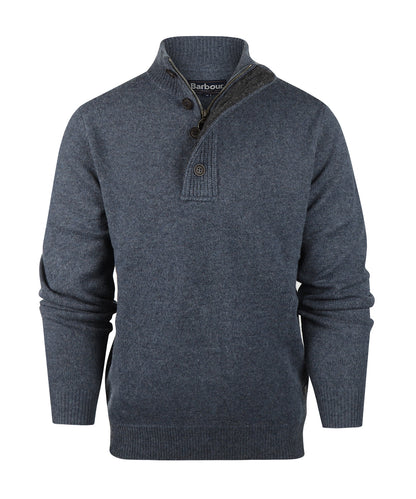 Pullover mit Reißverschluss und Knopfverschluss | Blau