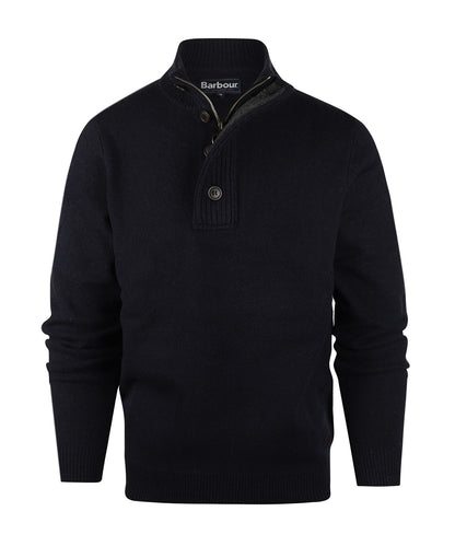Pullover mit Reißverschluss und Knopfverschluss | Marineblau