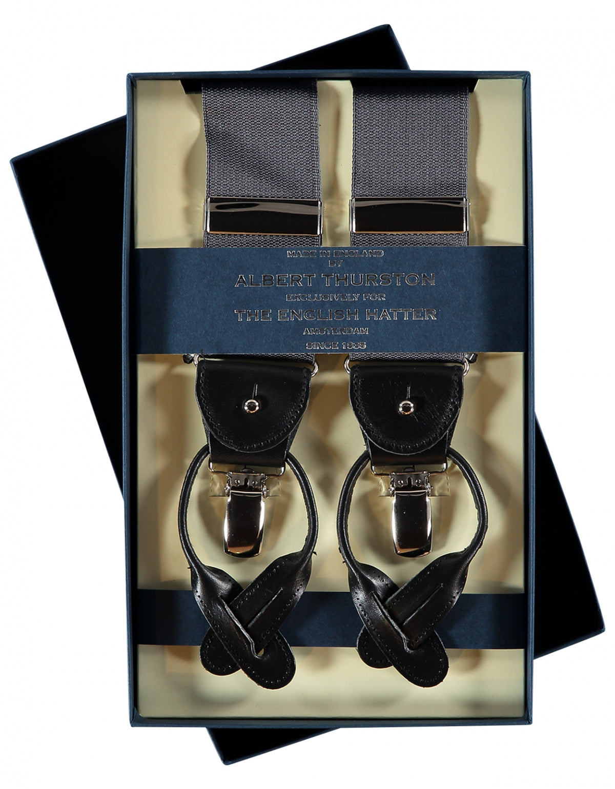 2-in-1-Zahnspange mit Clips und Riemen | Anthrazitgrau