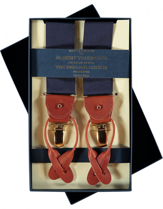 2-in-1 Braces with Clips and Straps | Navy Blue