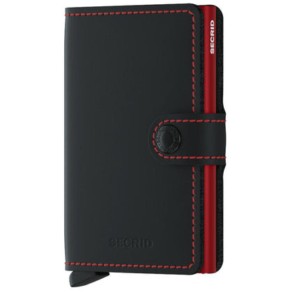 Miniwallet | Mat zwart/rood