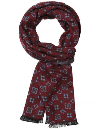 Viscose Sjaal met klassieke Print | Rood