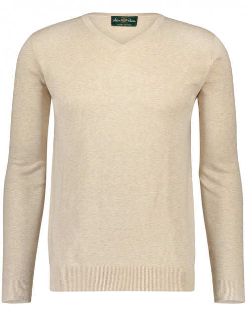 Pullover Cotton/Cashmere v-hals | Bruin