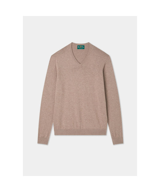 V-Hals Cotton/Cashmere | Coffee