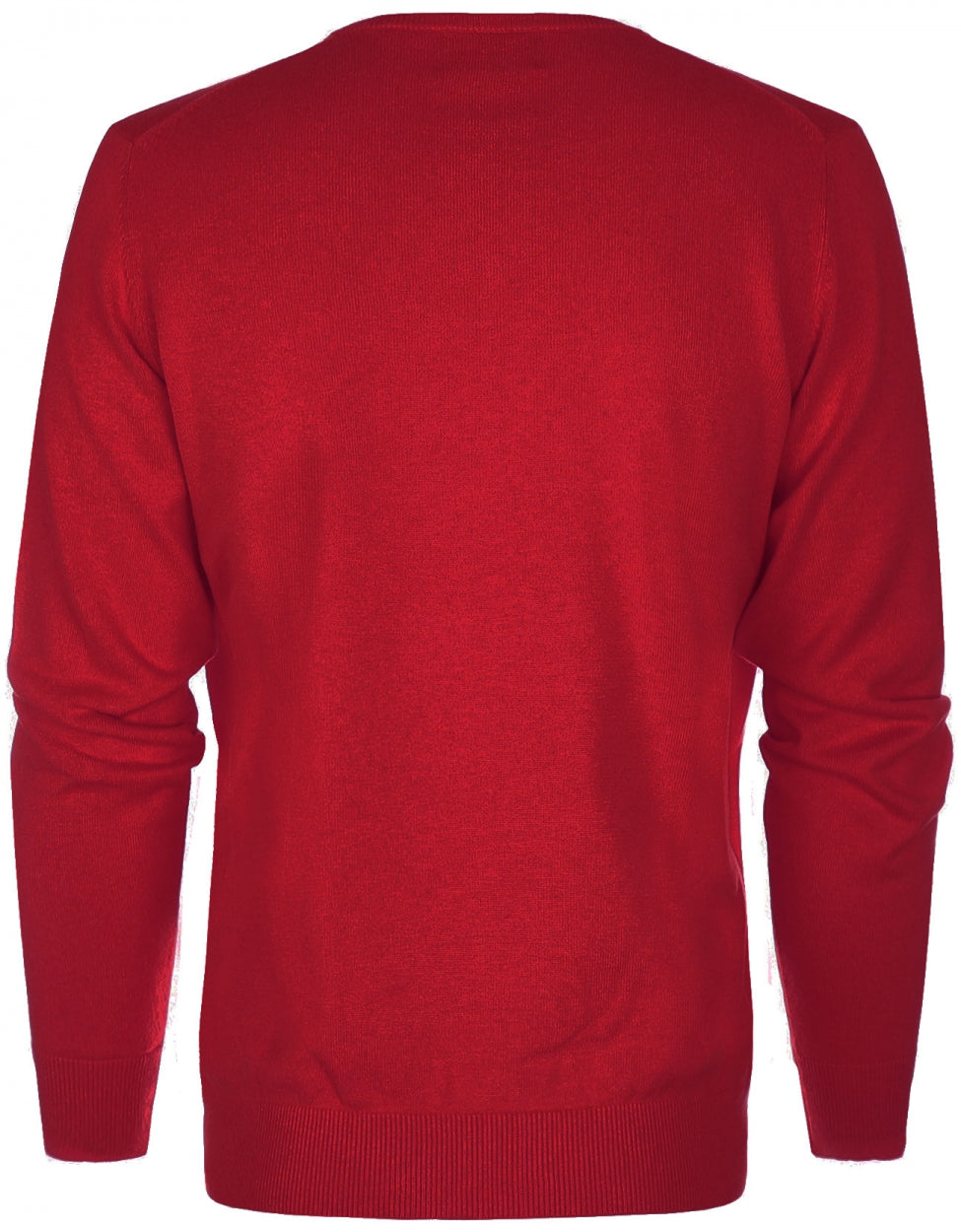 Pullover aus Baumwolle/Kaschmir mit V-Ausschnitt | Rot