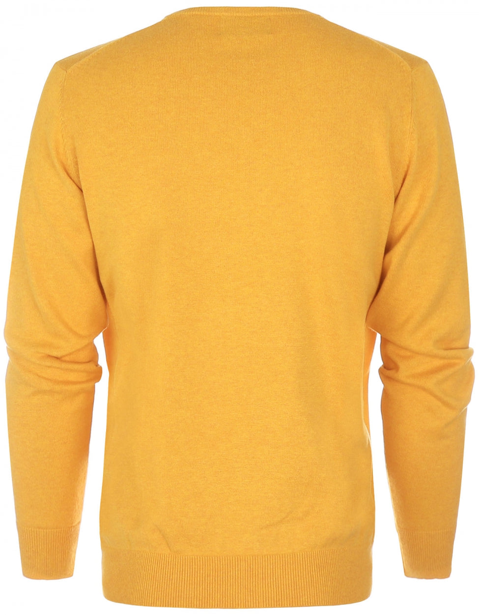Baumwoll-/Kaschmirpullover mit V-Ausschnitt | Gelb