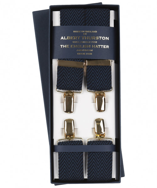 Stijlvolle bretels met clips | Navy Blauw