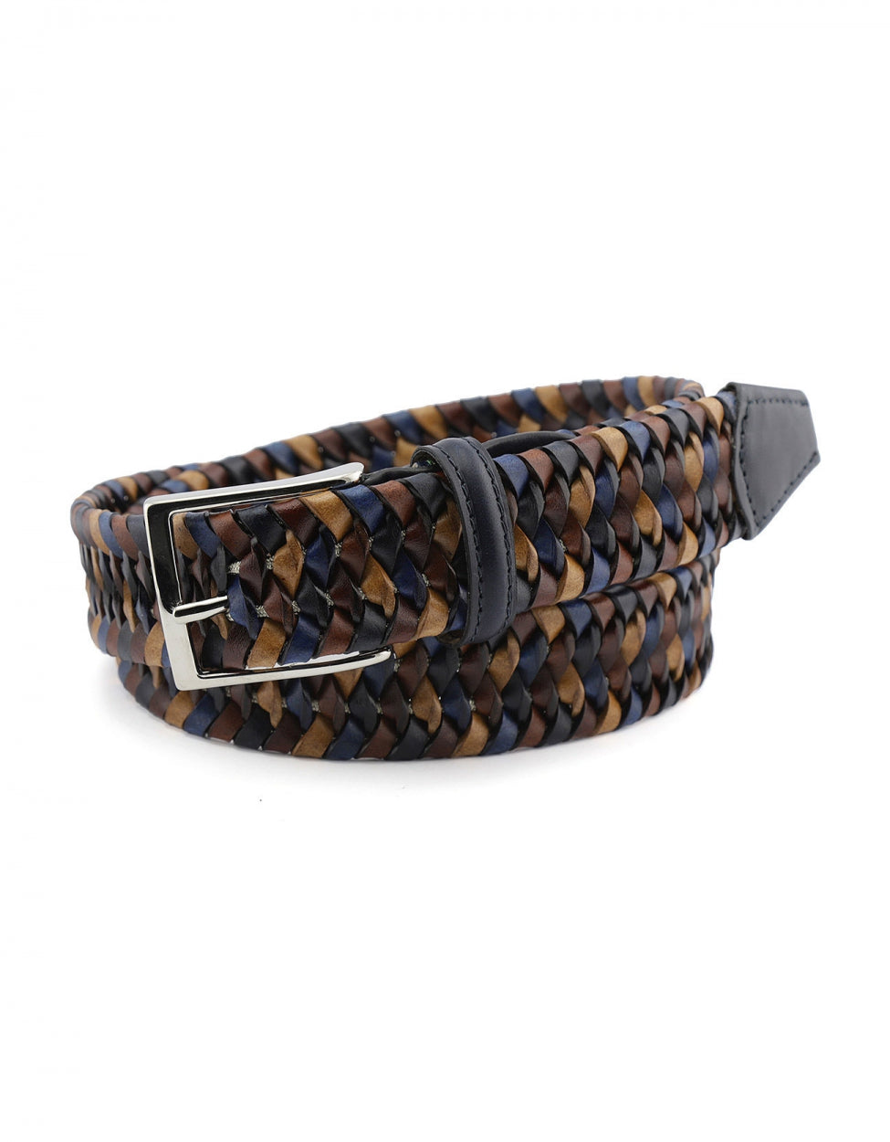 Riem Elastiek Leer | Bruin Multi