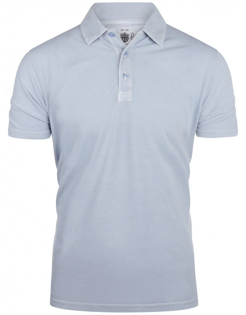 Polo washed korte mouw | Blauw