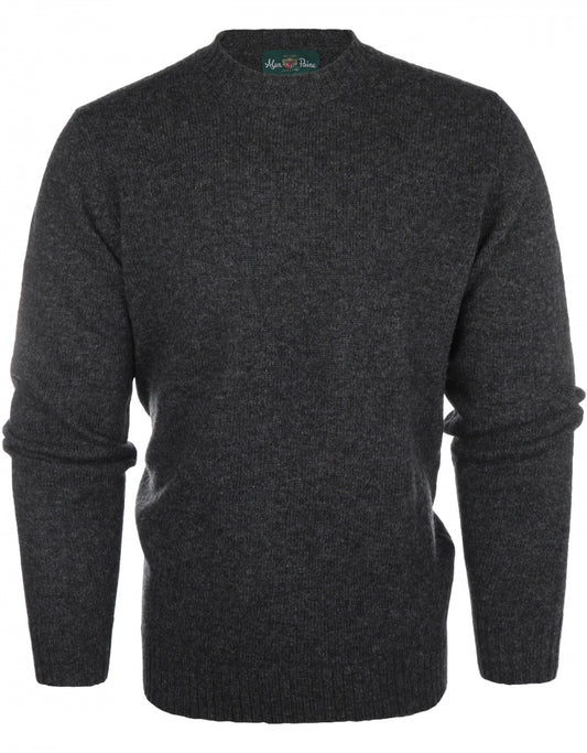 Alan Paine Shetland Pullover mit Rundhalsausschnitt | Anthrazitgrau