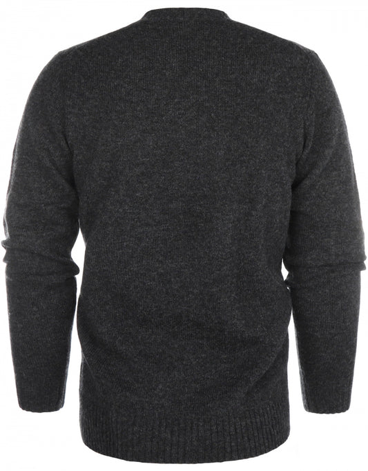 Alan Paine Shetland Pullover mit Rundhalsausschnitt | Anthrazitgrau