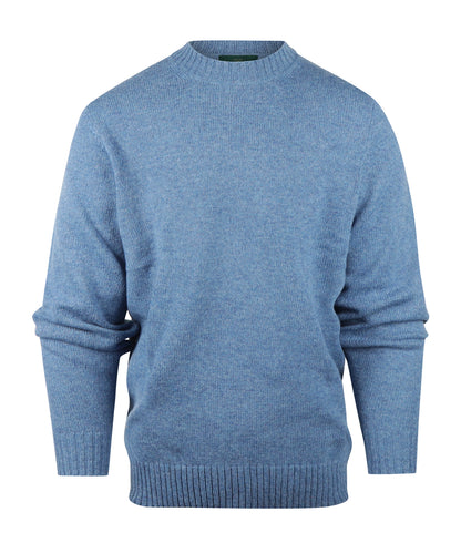 Ronde Hals Shetland Wol | Cornflower